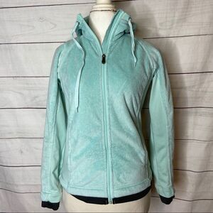 Columbia mint green velour XS long sleeve hoodie